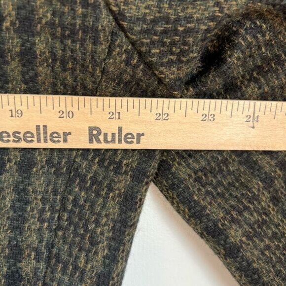 Vintage Trek Plaid Preppy Academia Blazer Jacket Shacket Oversized L XL Leather - Picture 8 of 15